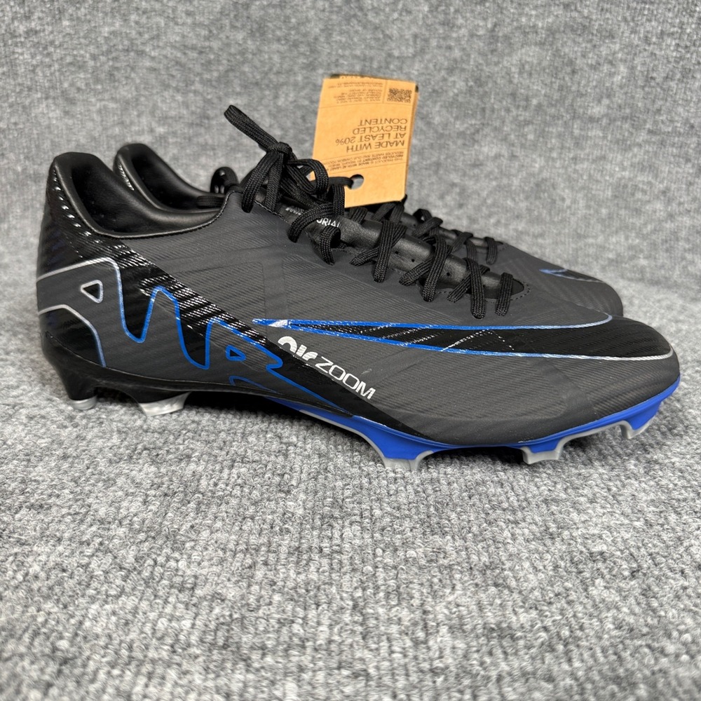 Nike 10 Zoom Mercurial Vapor 15 Cleats Black Phantom GX Academy Soccer DJ5631